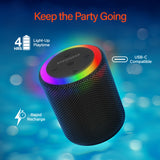 Halo XL Waterproof LED Wireless Speaker | Black