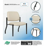 Boss Armless Guest Chair, 400 lb. Weight Capacity, Beige