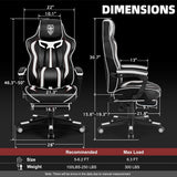 Vonesse Gaming Chairs for Adults, Gaming Chair with Footrest.