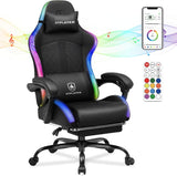 GTPLAYER RGB Gaming Chair, Computer Gamer Chair with Footrest and LED Lights.