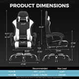 GTPLAYER Gaming Chair, Computer Chair with Footrest and Lumbar Support.