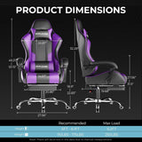 GTPLAYER Gaming Chair, Computer Chair with Footrest and Lumbar Support.