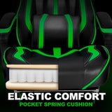 Vonesse Gaming Chairs for Adults, Gaming Chair with Footrest.