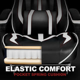 Vonesse Gaming Chairs for Adults, Gaming Chair with Footrest.