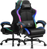 GTPLAYER RGB Gaming Chair, Computer Gamer Chair with Footrest and LED Lights.