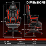 Vonesse Gaming Chairs for Adults, Gaming Chair with Footrest.