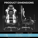 GTPLAYER Gaming Chair, Computer Chair with Footrest and Lumbar Support.