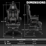 Vonesse Gaming Chairs for Adults, Gaming Chair with Footrest.