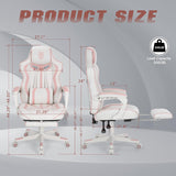 Vonesse Gaming Chairs for Adults, Gaming Chair with Footrest.