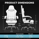 GTPLAYER Gaming Chair, Computer Chair with Footrest and Lumbar Support.