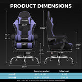 GTPLAYER Gaming Chair, Computer Chair with Footrest and Lumbar Support.