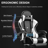 GTPLAYER Gaming Chair, Computer Chair with Footrest and Lumbar Support.