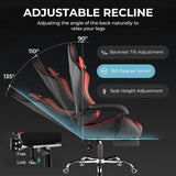 GTPLAYER Gaming Chair, Computer Chair with Footrest and Lumbar Support.