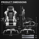 GTPLAYER Gaming Chair, Computer Chair with Footrest and Lumbar Support.