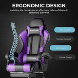 GTPLAYER Gaming Chair, Computer Chair with Footrest and Lumbar Support.