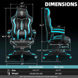 Vonesse Gaming Chairs for Adults, Gaming Chair with Footrest.