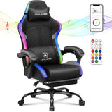 GTPLAYER RGB Gaming Chair, Computer Gamer Chair with Footrest and LED Lights.