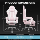 GTPLAYER Gaming Chair, Computer Chair with Footrest and Lumbar Support.