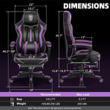 Vonesse Gaming Chairs for Adults, Gaming Chair with Footrest.