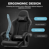 GTPLAYER Gaming Chair, Computer Chair with Footrest and Lumbar Support.
