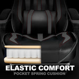 Vonesse Gaming Chairs for Adults, Gaming Chair with Footrest.