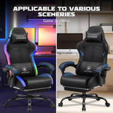 GTPLAYER RGB Gaming Chair, Computer Gamer Chair with Footrest and LED Lights.