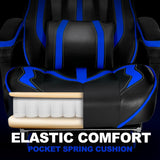 Vonesse Gaming Chairs for Adults, Gaming Chair with Footrest.