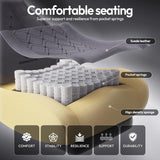 Dowinx Gaming Chair with Heated Massage Lumbar Support,Big and Tall Fabric Gaming Chairs for Adults with Footrest, Ergonomic Computer Game Chair with Poket Spring Cushions, 350lbs, Black