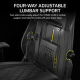 Corsair TC500 Luxe Gaming Chair – Premium Breathable Fabric – Wide Seat.