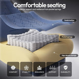 Dowinx Gaming Chair with Heated Massage Lumbar Support,Big and Tall Fabric Gaming Chairs for Adults with Footrest, Ergonomic Computer Game Chair with Poket Spring Cushions, 350lbs, Black