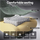 Dowinx Gaming Chair with Heated Massage Lumbar Support,Big and Tall Fabric Gaming Chairs for Adults with Footrest, Ergonomic Computer Game Chair with Poket Spring Cushions, 350lbs, Black