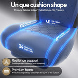 Dowinx Gaming Chair with Heated Massage Lumbar Support,Big and Tall Fabric Gaming Chairs for Adults with Footrest, Ergonomic Computer Game Chair with Poket Spring Cushions, 350lbs, Black