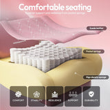 Dowinx Gaming Chair with Heated Massage Lumbar Support,Big and Tall Fabric Gaming Chairs for Adults with Footrest, Ergonomic Computer Game Chair with Poket Spring Cushions, 350lbs, Black