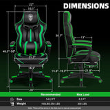 Vonesse Gaming Chairs for Adults, Gaming Chair with Footrest.