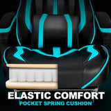 Vonesse Gaming Chairs for Adults, Gaming Chair with Footrest.