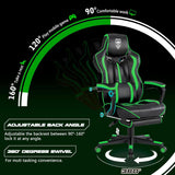 Vonesse Gaming Chairs for Adults, Gaming Chair with Footrest.