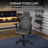 Corsair TC500 Luxe Gaming Chair – Premium Breathable Fabric – Wide Seat.