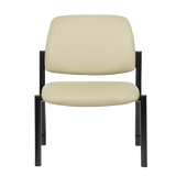 Boss Armless Guest Chair, 400 lb. Weight Capacity, Beige