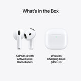Apple AirPods 4 with Active Noise Cancellation - White  (New)