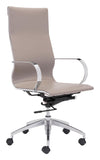 Glider High Back Office Chair - Taupe