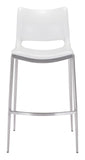 Ace Barstool White & Silver