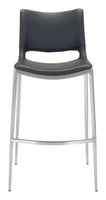 Ace Barstool Black & Silver