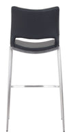 Ace Barstool Black & Silver