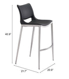 Ace Barstool Black & Silver
