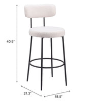 Blanche Barstool Ivory