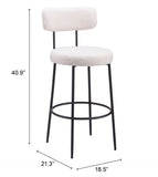 Blanche Barstool Ivory