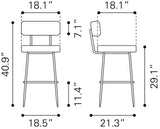 Blanche Barstool Ivory