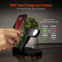 HyperGear 3-in-1 Wireless Charging Dock | Black