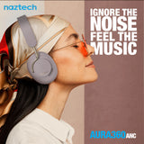 Aura 360 ANC Wireless Noise Cancelling Over-the-Ear Headphones | Moondust