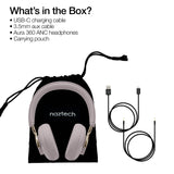 Aura 360 ANC Wireless Noise Cancelling Over-the-Ear Headphones | Moondust